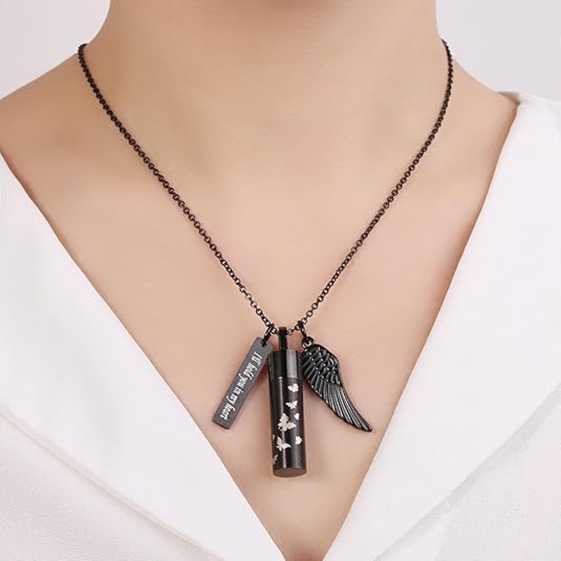 New Ill Hold You In My Heart Butterfly Cremation Necklace 100$
